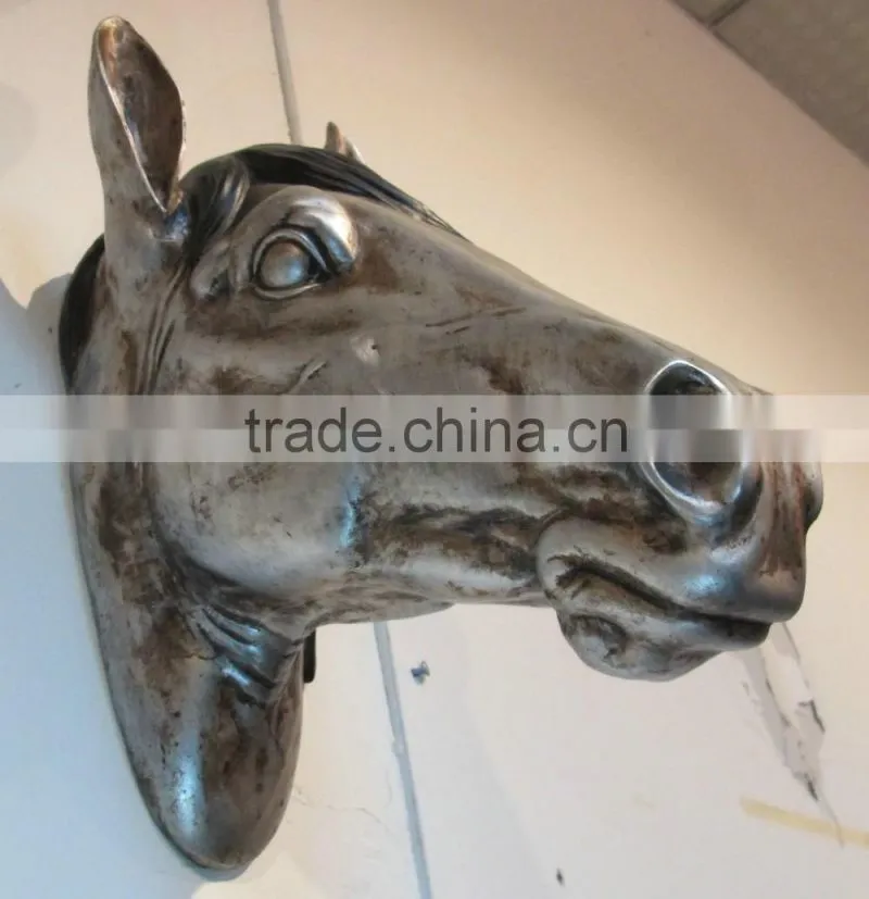 resin wall mounted animal head for wall decoration