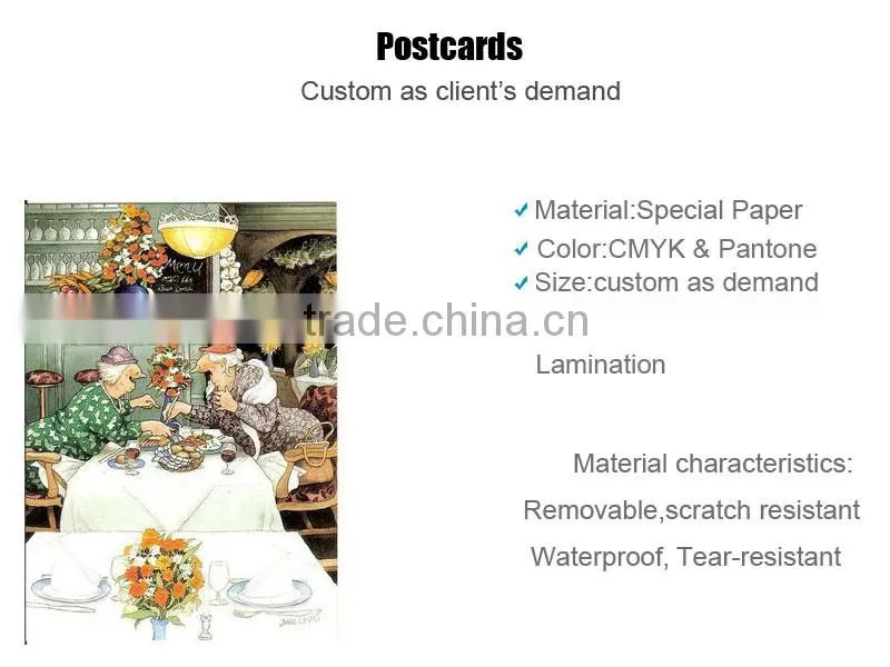 Custom Made Delicate Postcard Printing Manufacturers In China
