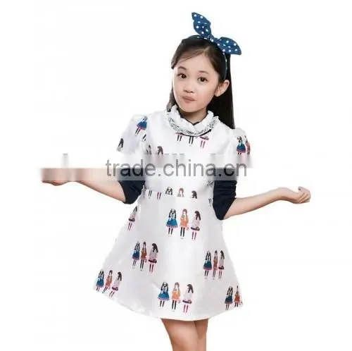 2016 cute kids fashion baby kids clothes dress Princess girl casual simple dress for kids