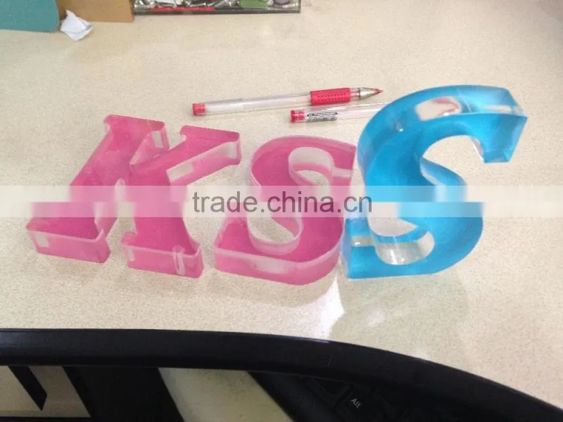 acrylic letter with color
