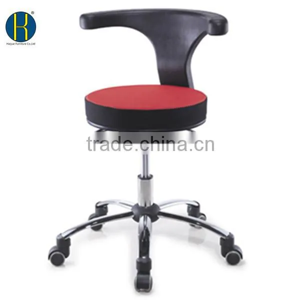 HY1033 Red & Black Fabric Low Price Hospital Chair with Backrest