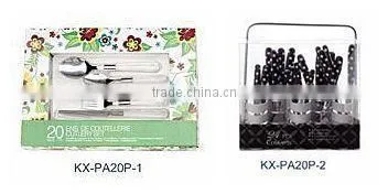 72 PCS Best Selling Plastic Handle Stainless Steel Cutlery Set - KX-P081