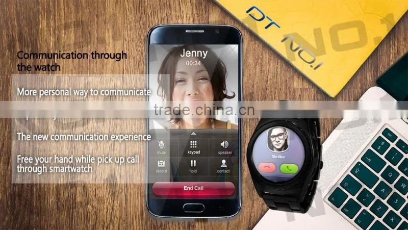 NO.1 G4 1.2 inch Round Dial Smartwatch Phone MTK6261 IPS Screen Pedometer Sedentary Reminder Heart Rate Monitor Bluetooth 3.0