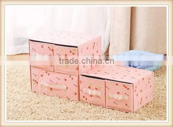 Sweet non woven foldable closet drawer storage box
