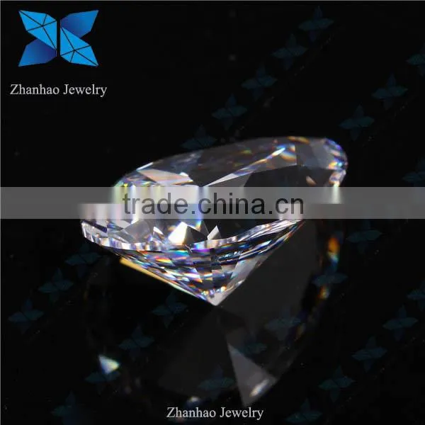 Wholesale loose white pear rough cz stones