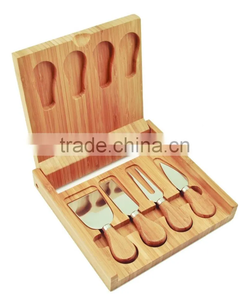 Carve Bamboo Cheese Board and Tool Set by Fujian Xingyuan