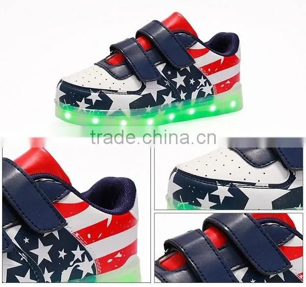 2016 The Latest Child LED Flashing Lights Shoe Buckle Strap Shoe LED Shoes