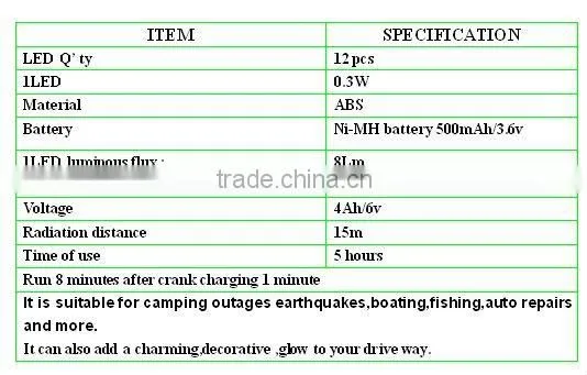 12LED cranking/dynamo camping lantern with compass