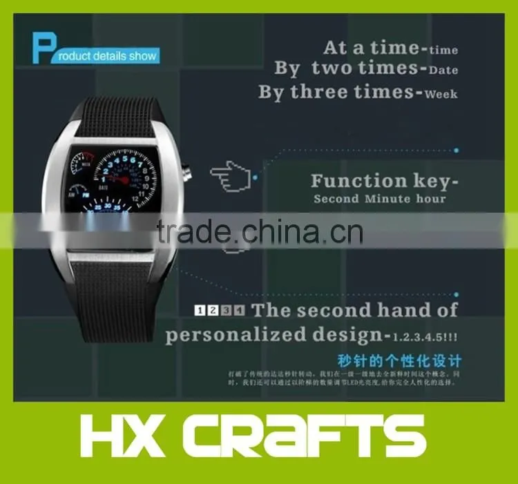 Luxury Brand Sports Quartz Watches LED Digital Silicone Watch Men's Race Speed Car Meter Dial Military watch