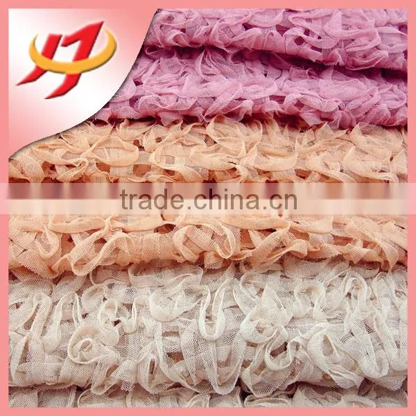 Newly polyester satin rosette fabric for wedding carpet decoration wholesale