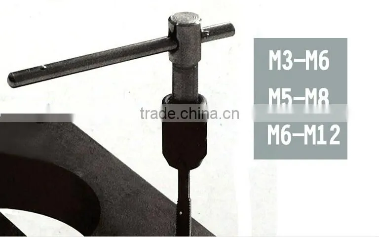 T-Handle Tap Wrench Chuck Type M3-M12 Screw Tap Holder Hand Tools