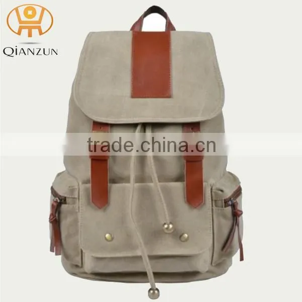 canvas backpack bookbag travel rucksack student schoolbag tote shopper