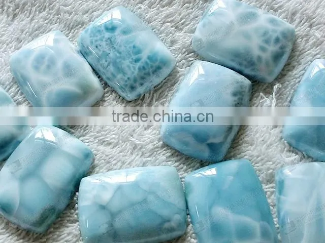 13x18mm larimar stone beads,natural larimar rectangle cabochon