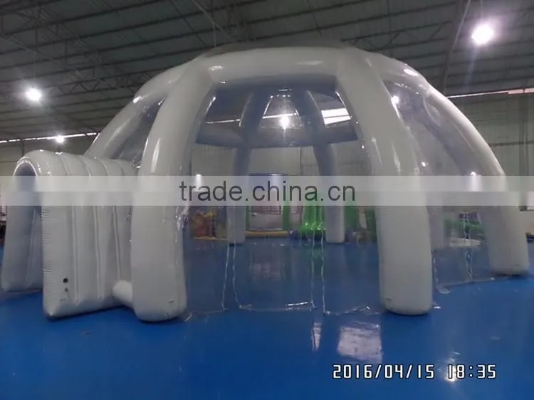2016 new inflatable white tent,air tight clear tent