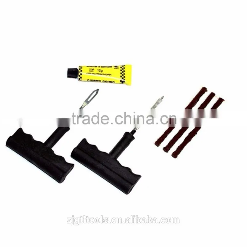 7 piece tire repair kit T-handle screw probe tools T-handle plugger