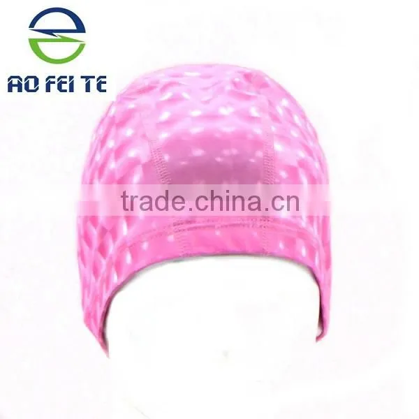 2015 New Product Unisex Silicone Pure Color Elastic Waterproof Swimming Cap