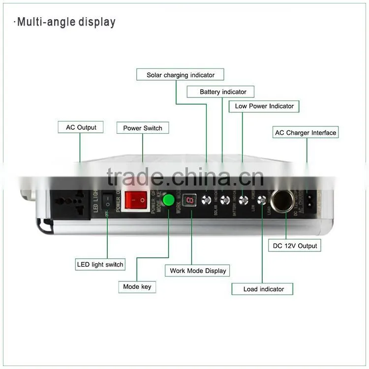 alibaba china 20W portable solar power system solar batteries