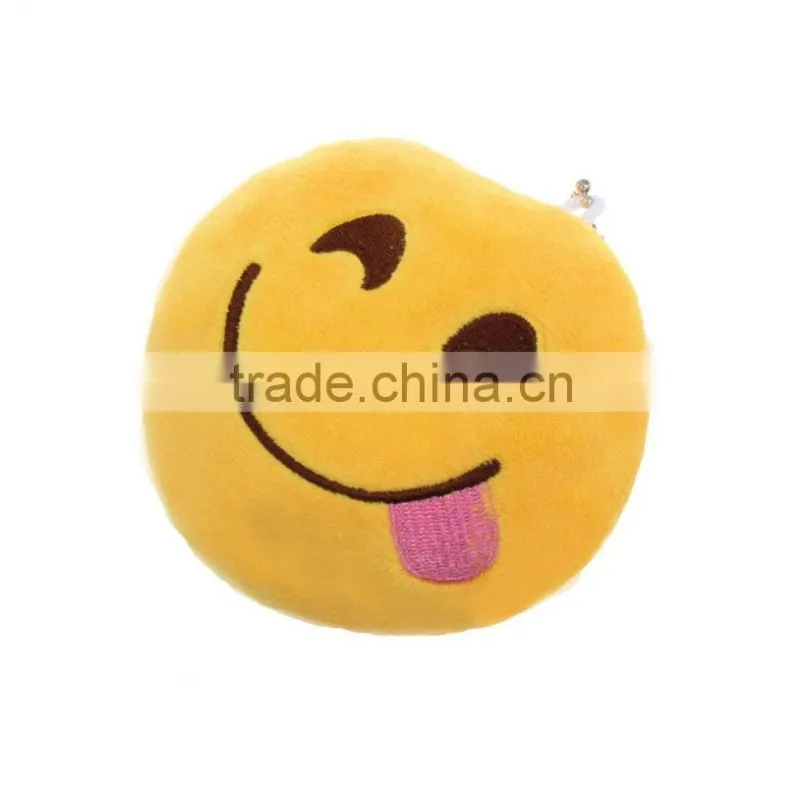New emoji keychain PP cotton plush custom pendant keychain yellow cushion emoji pendant emoji keychain