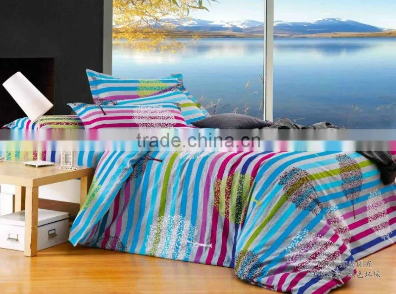 100% polyester fabric soft brushed fabric bedding sets from china