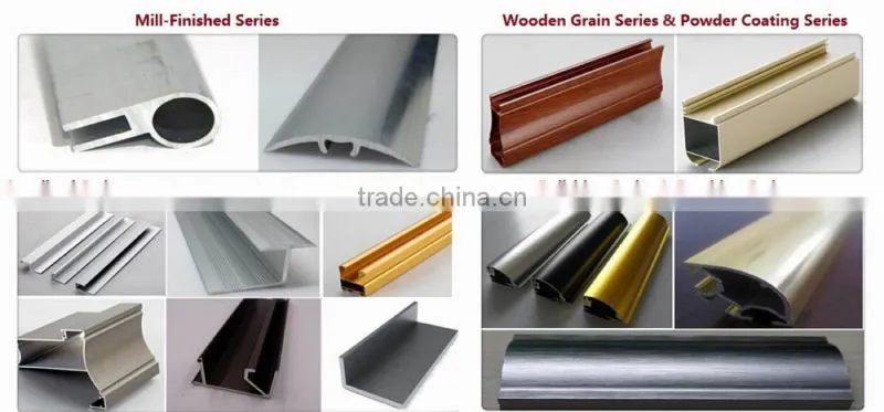 Aluminum extrusion profiles for windows and doors, pipe and customized shapes