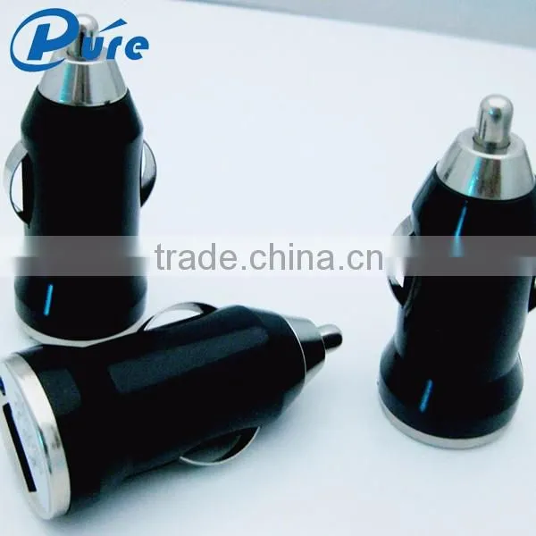 Wholesale Output 5V/1A ABS Shell Material Bullet 1 Port Smart USB Car Charger For Iphone6 and For Samsung