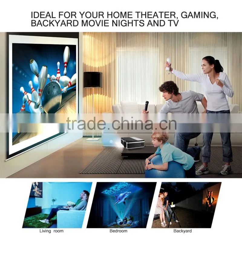 karaoke projector 1080p hdmi blue and red 3d video projector