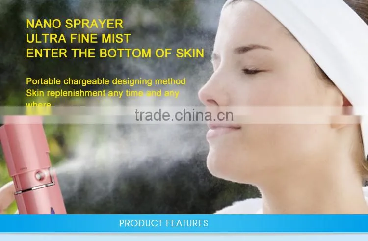 2016 new electric USB rechargeable handy facial nano mist spray