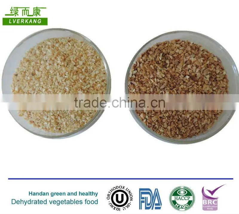 Minced dried garlic, garlic granules, dehydrated garlic particle shape