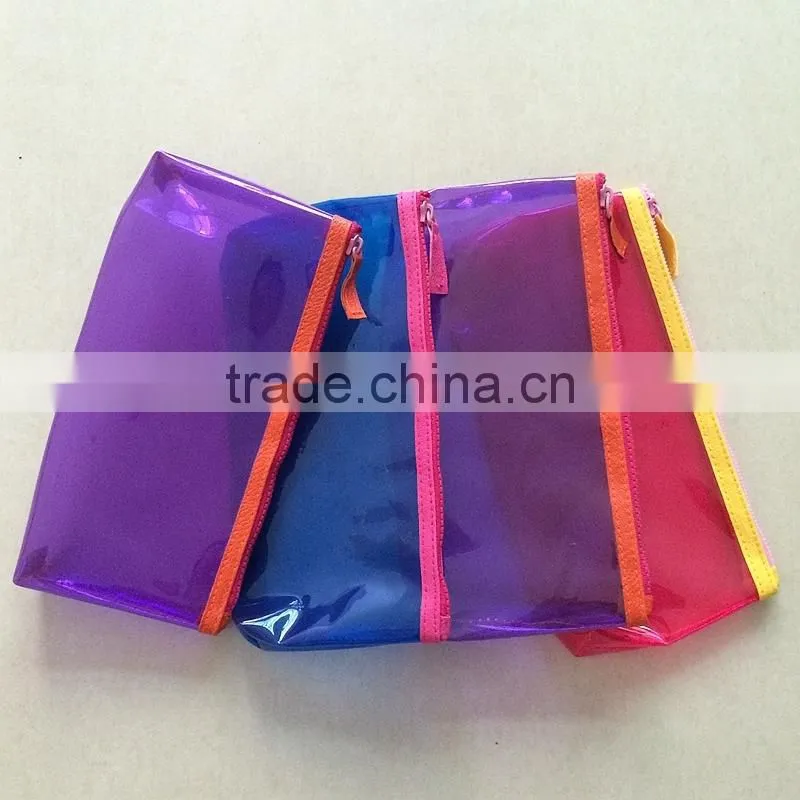 2014 new arrival personized thick clear soft pvc pouch bag for sale