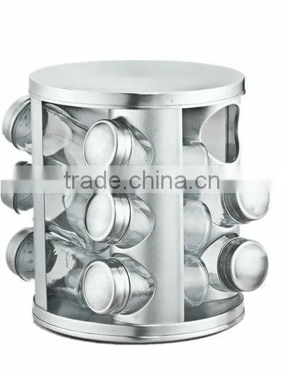 12pcs spinning Spice jar set, spice rack set