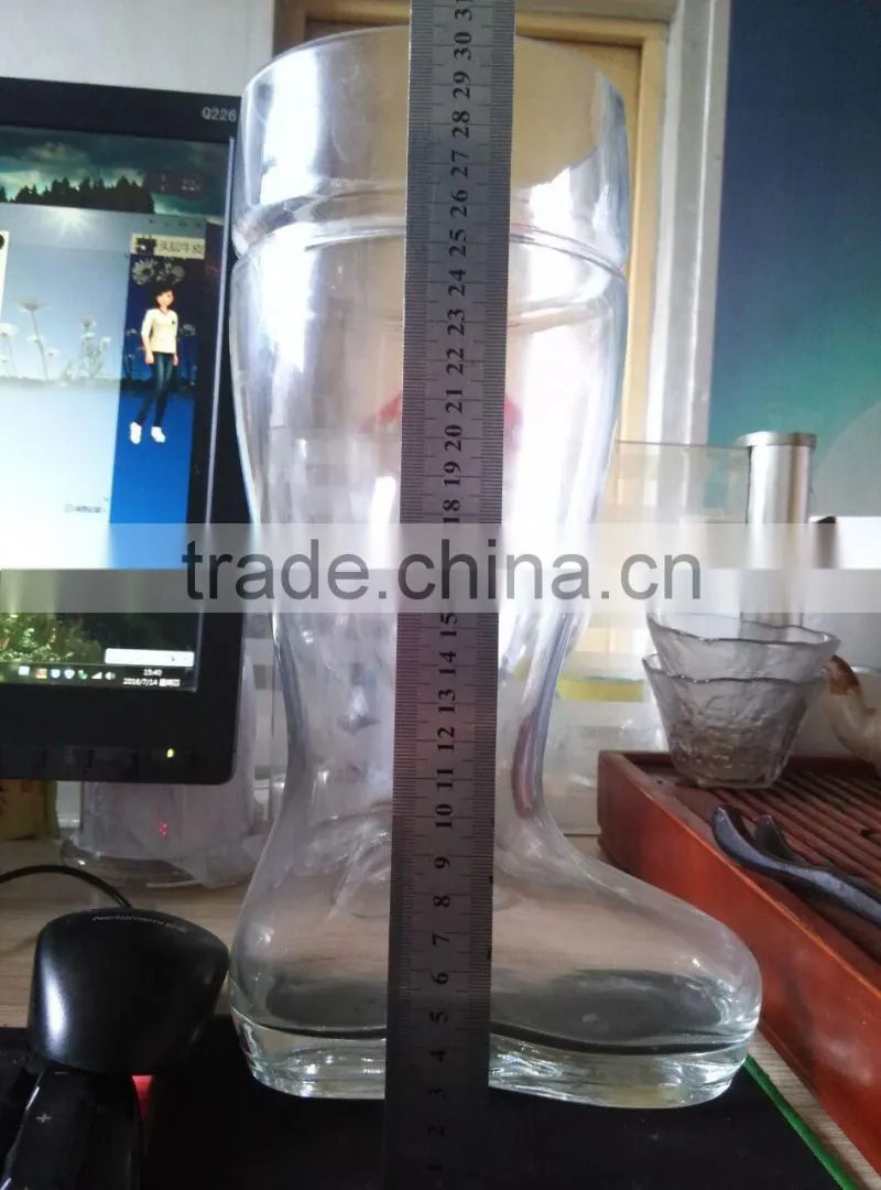 wholesale glass Vase boot shape glass Flowerpot lucency