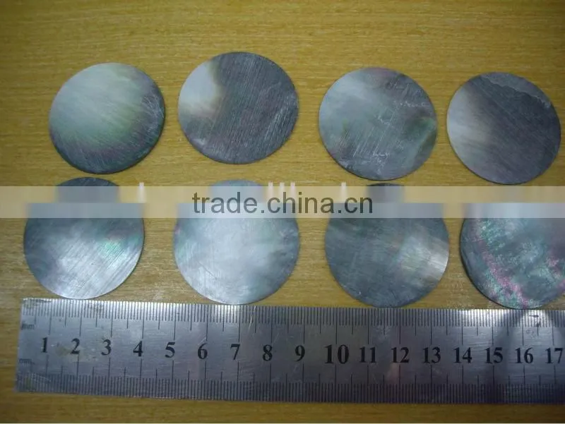 Natural black lip round shell inlay blanks