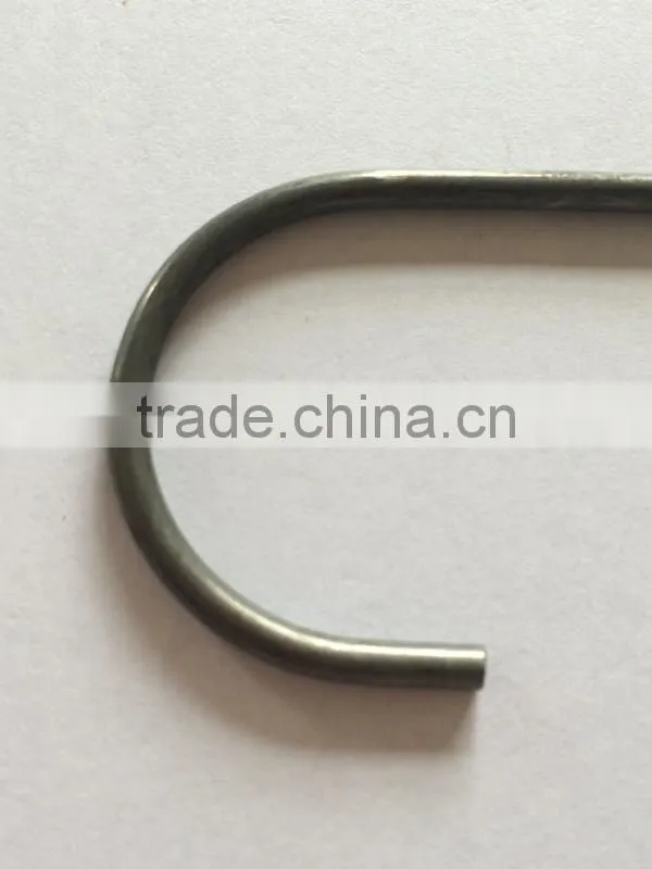 0.076"wire diameter length spring steel wire form 8" length CV power coating hook