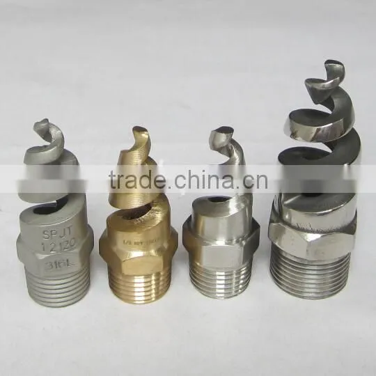 Stainless steel water spiral or corkscrew or pigtail or helix spray nozzles