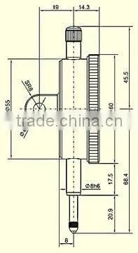 Mechanical Dial Indicator 0.01mm
