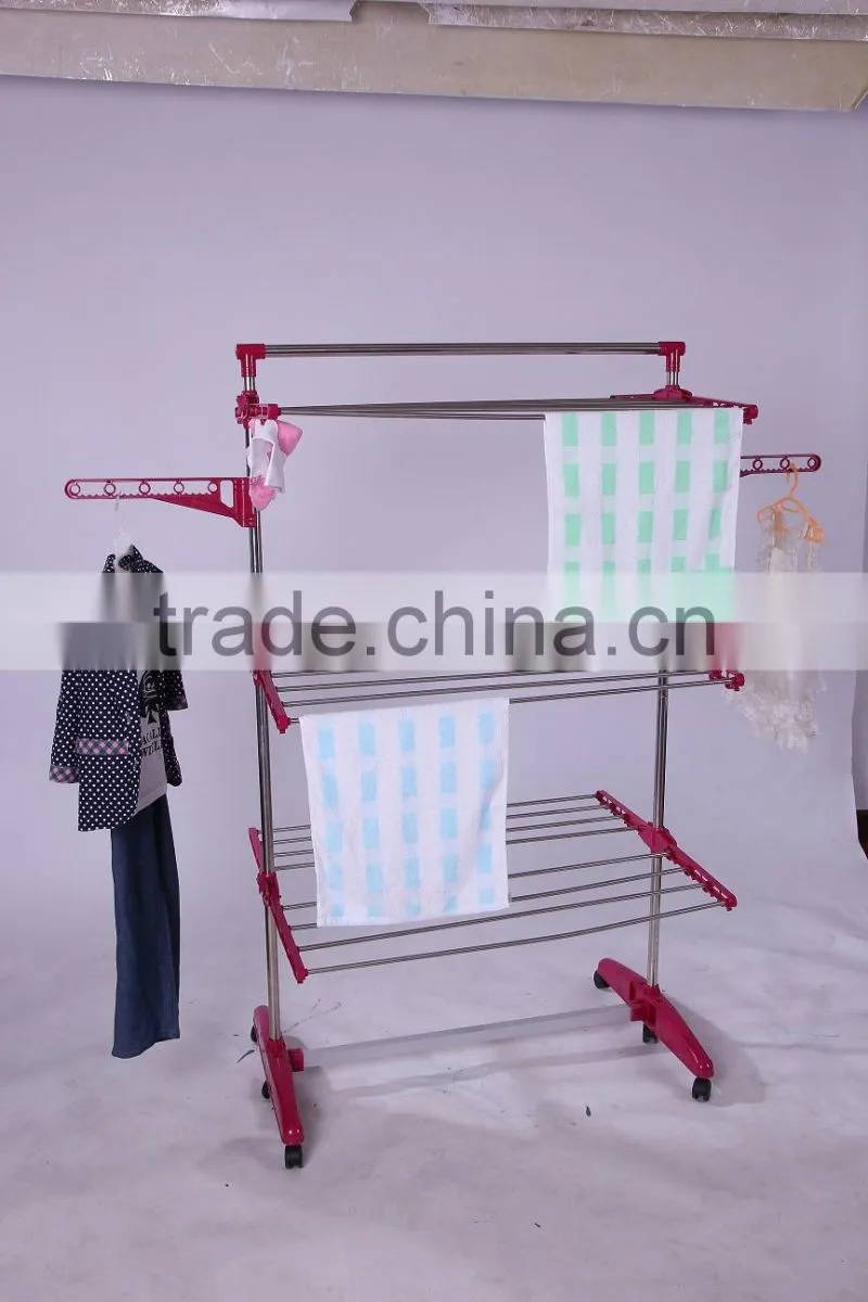 Vivinature Foldable 2 Layers Drying Rack Laundary Clothes Hanger