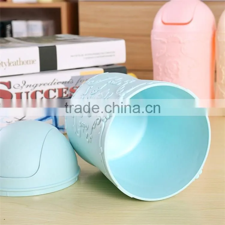 Plastic Desktop Mini trash Bin Trash Can used for Car Dustbin
