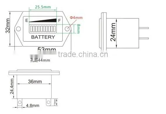 12v /24v universal volt battery indicator