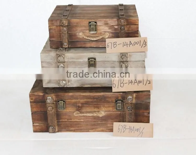 Factory Supply Home Storage Box Customized Design Antique Small Wooden Boxes