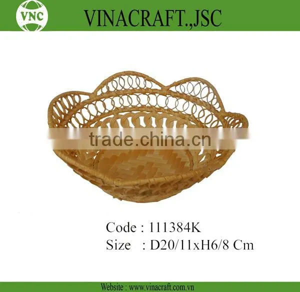 Natural strong flowers bamboo basket