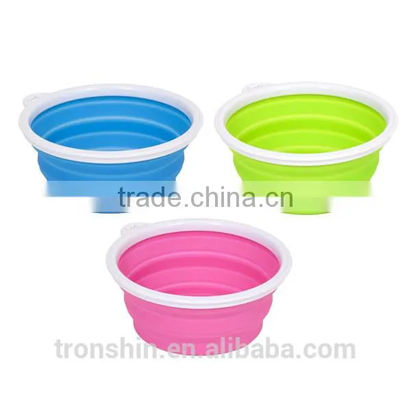 custom dog feeding bowl Collapsible silicone dog bowl