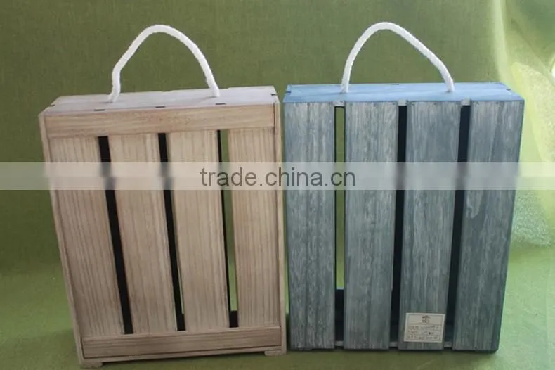 2016 Unfinished wooden wine box wine glass packing box wooden wine boxes for sale