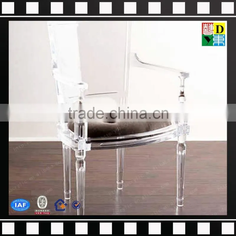 Round PMMA furniture tables transparent acrylic coffee table from shenzhen yidong