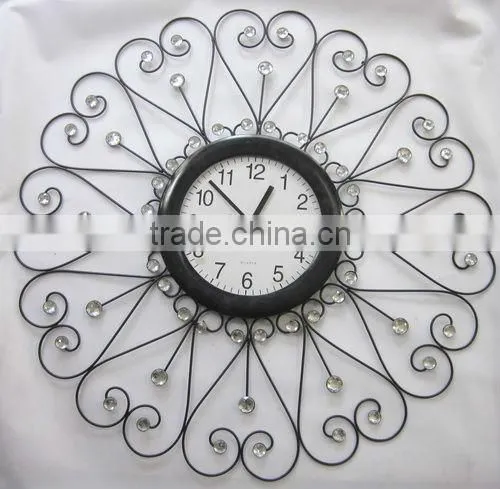 60*60CM metal diamond craft wall clock with CE
