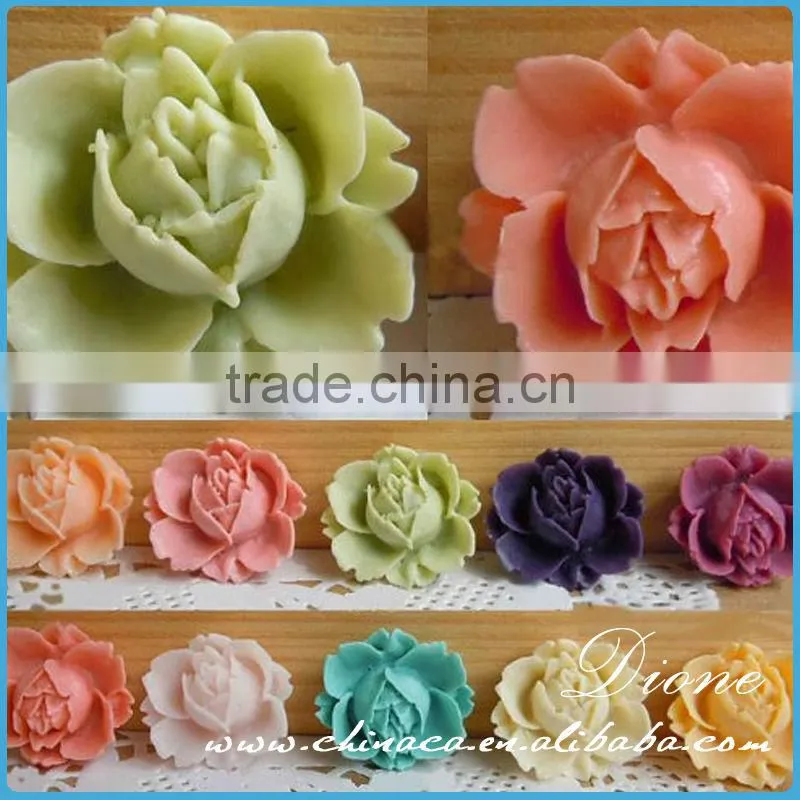 decoration designs decorative artificial colorful small resin flower for crafts