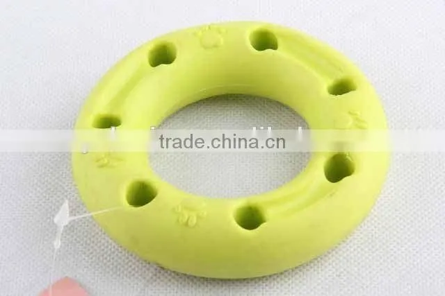 TPR pet toy hollow ring with paw patterns hot sale dog toy