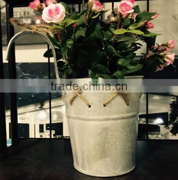 Balcony decoration detachable hook metal hanging flower pot