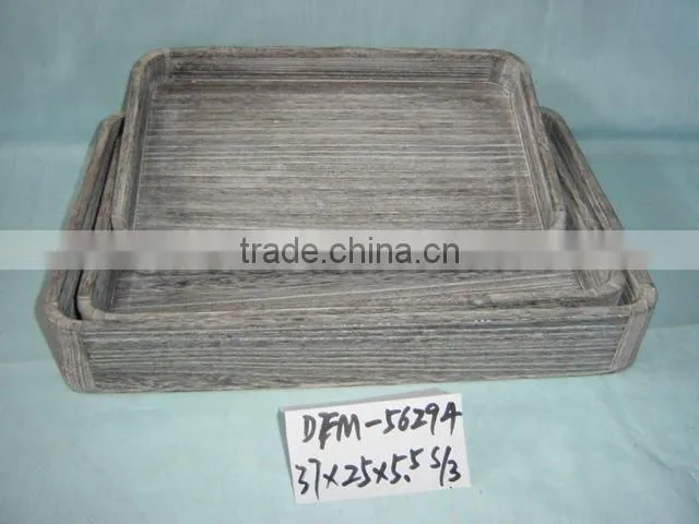storage carbonize wooden tray ,wooden plate for sale