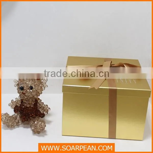 Luxury Display Props Golden Box Decorative Paper Box