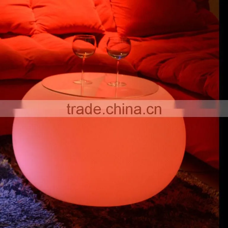 Transparent crystal rechargeable LED Dinner Table